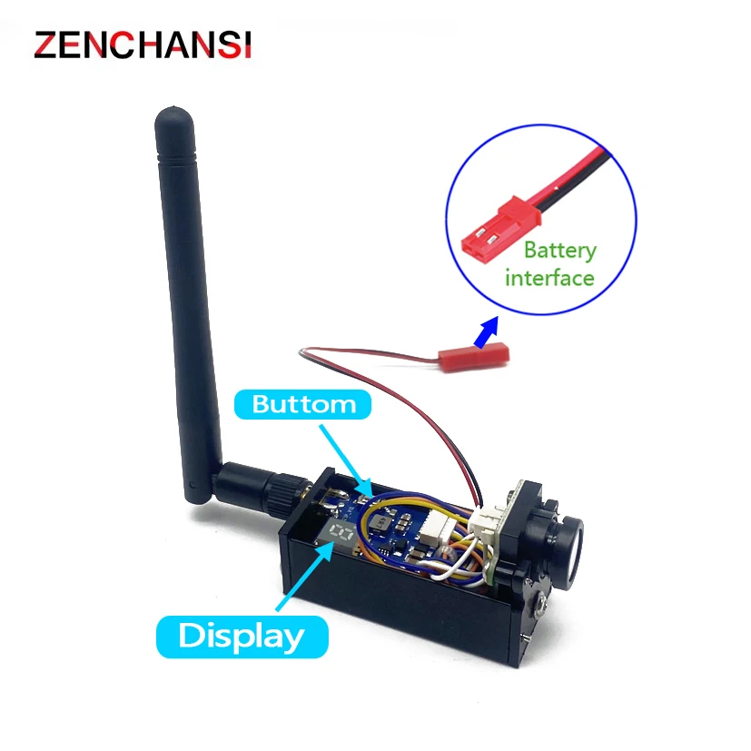 Mini Câmera de Vídeo Digital, TS5823 Pro Micro, 5.8G, 600mW, Transmissor 40CH e FPV, Linha 700TVL, Lente 1.4mm para RC Speedopter Parte