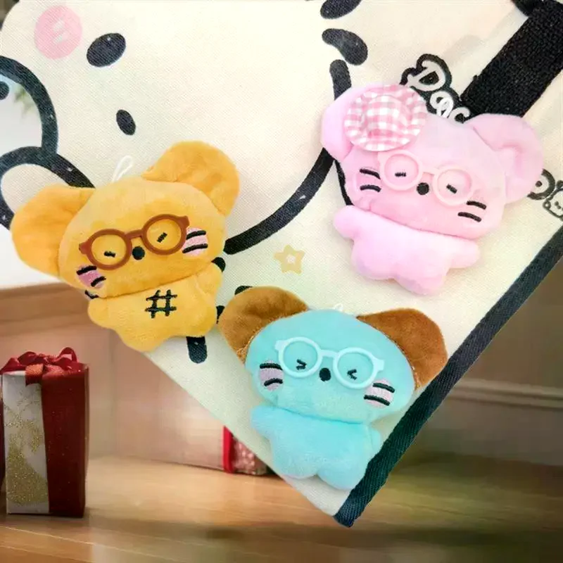 Cute Cartoon Creative Mouse Plush Keychain Kawaii Stuffed Doll Toys Decorative Backpack Pendant Ornament Accessories Gifts