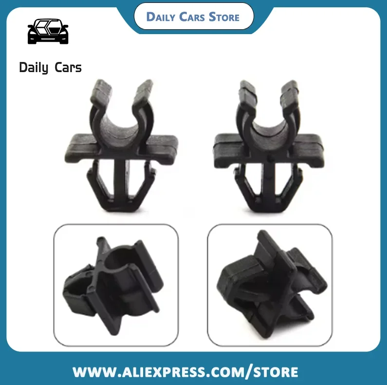 2PCS Plastic Car Hood Prop Rod Clips Set For Nissan Hood Hood Panels Parts Car Cars Clamp Auto Fastener Clips Interior