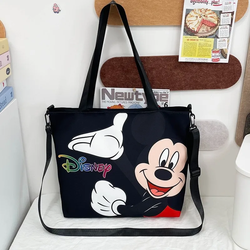 

Disney Mickey Mouse Canvas Tote Bag Large Crossbody Shoulder Bag for Women Girls Casual Daily Use Shopping