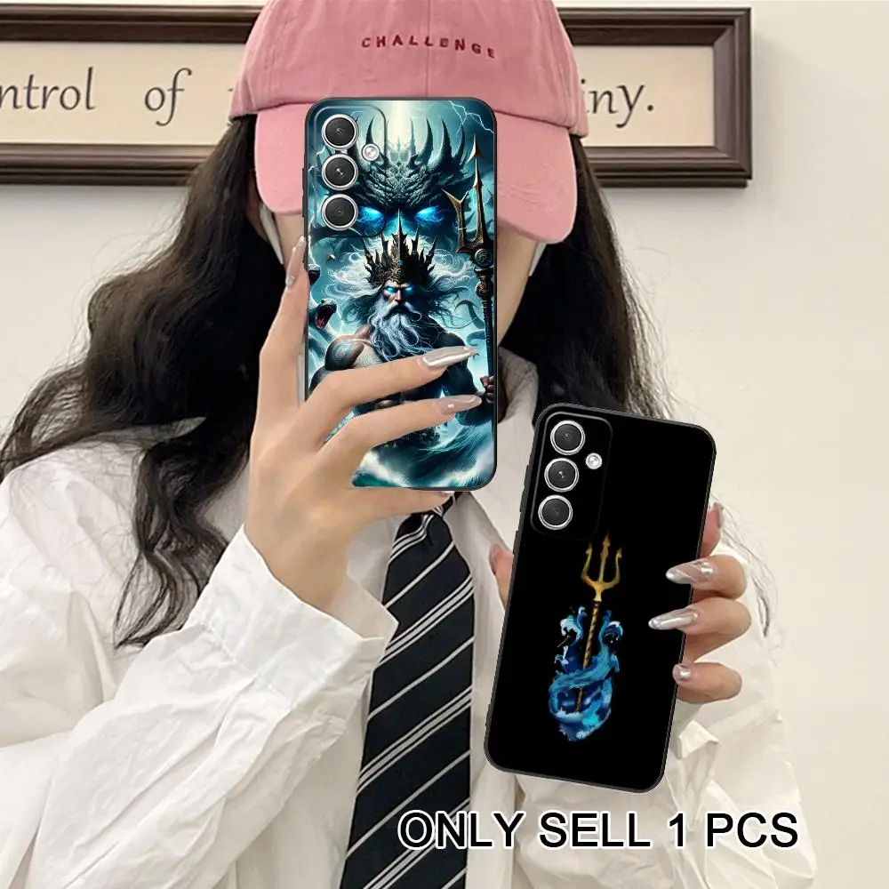 Sea God Poseidon Phone Case for Samsung Galaxy S26 S25 S24 S23 S22 S21 S20 Note20 Plus FE Ultra Soft TPU Shockproof Cover