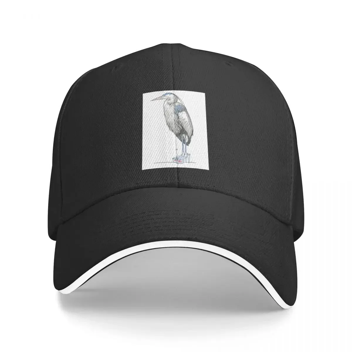 Great Blue Heron in Aquarium Platform Heels Baseball Cap Hood Custom Cap New Hat New In Hat Men Hats Women's