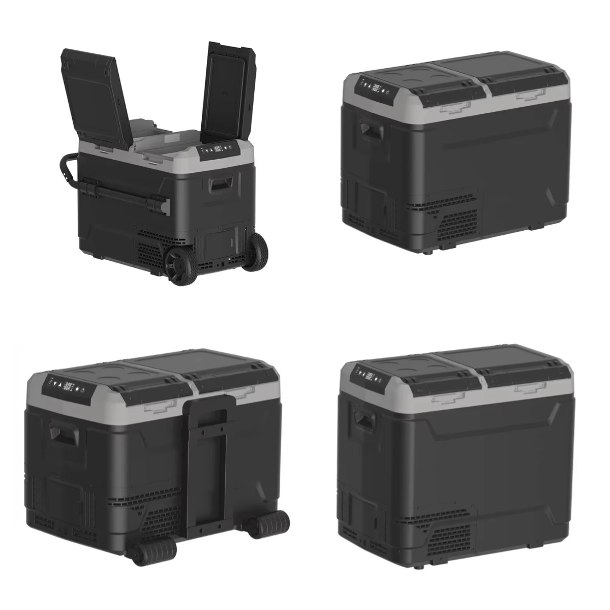 

Portable Dual-Zone Compressor Mini Refrigerator, 40L-60L DC 12V/24V Car Fridge for All-Season Outdoor Camping