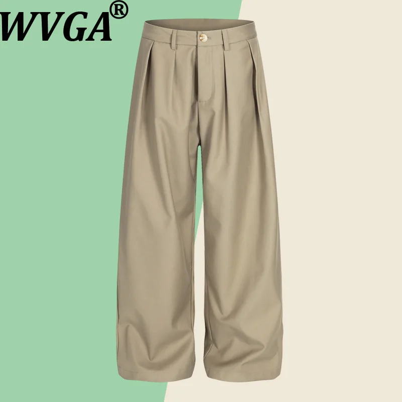 

WVGA Spring Autumn Winter New Men's Tide Darkwear Straight Trendy Pleated Draped Y2K Niche Chic Casual Wide-Leg Pants Ins W13490