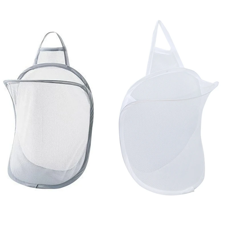 Mesh Collapsible Small Wall Laundry Baskets, Hanging Laundry Hamper, For Hotel, University Dormitory Use