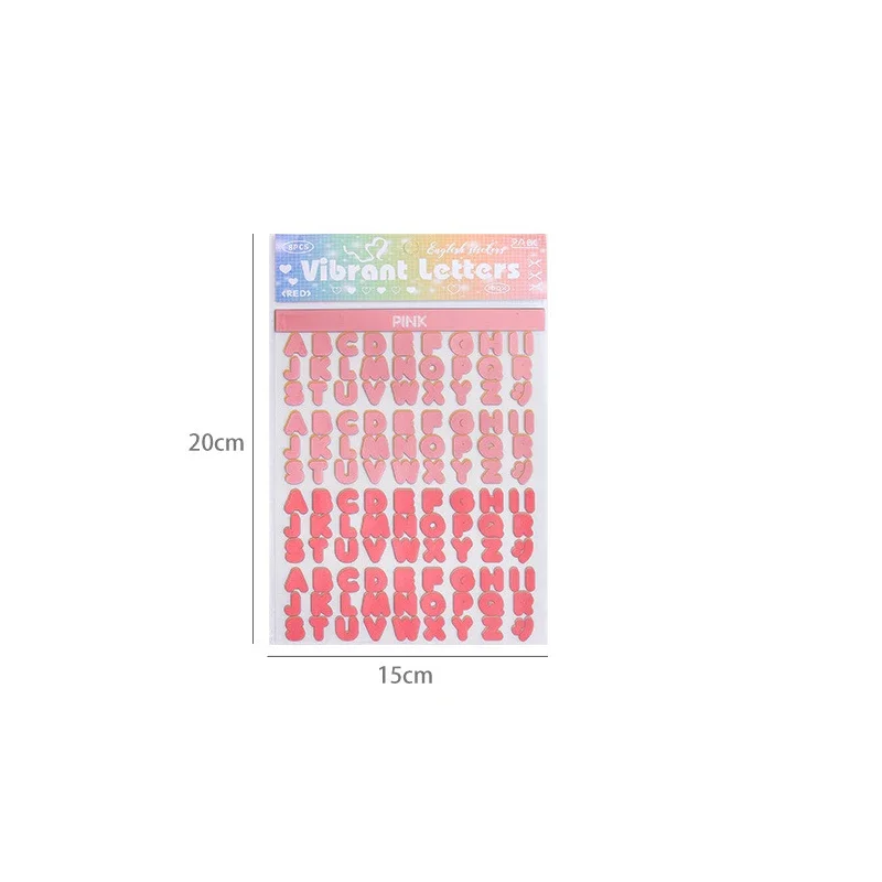 Vibrant Letters Waterproof Stickers PET Cute Handbook Stickers English Handbook Scrapbook Material Painting Creative Stickers