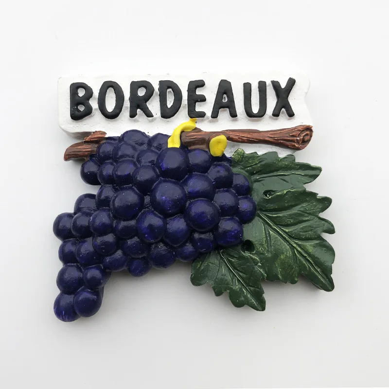 Bordeaux  Fridge Magnet,Creative,Travel,Commemorate,Crafts,3D,Ornaments,Magnetism,Resin Material,Refrigerator Stickers