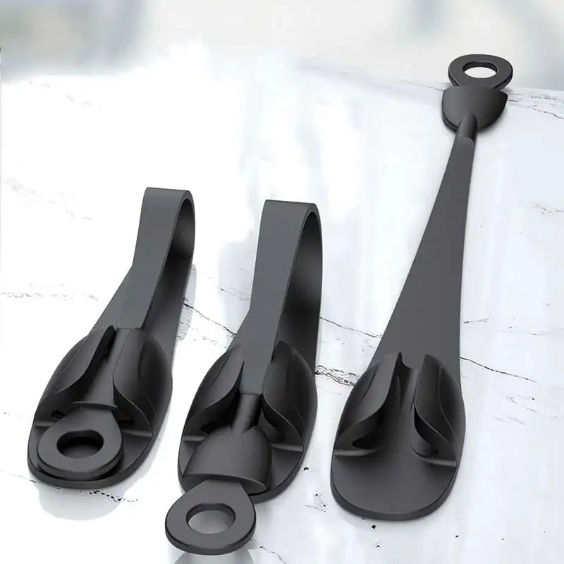 4Pcs Cord Winder Plug Holder Wire Organizer Data Line Cable Management Stick on Upgrade Wrapper Holder for Kitchen Appliances