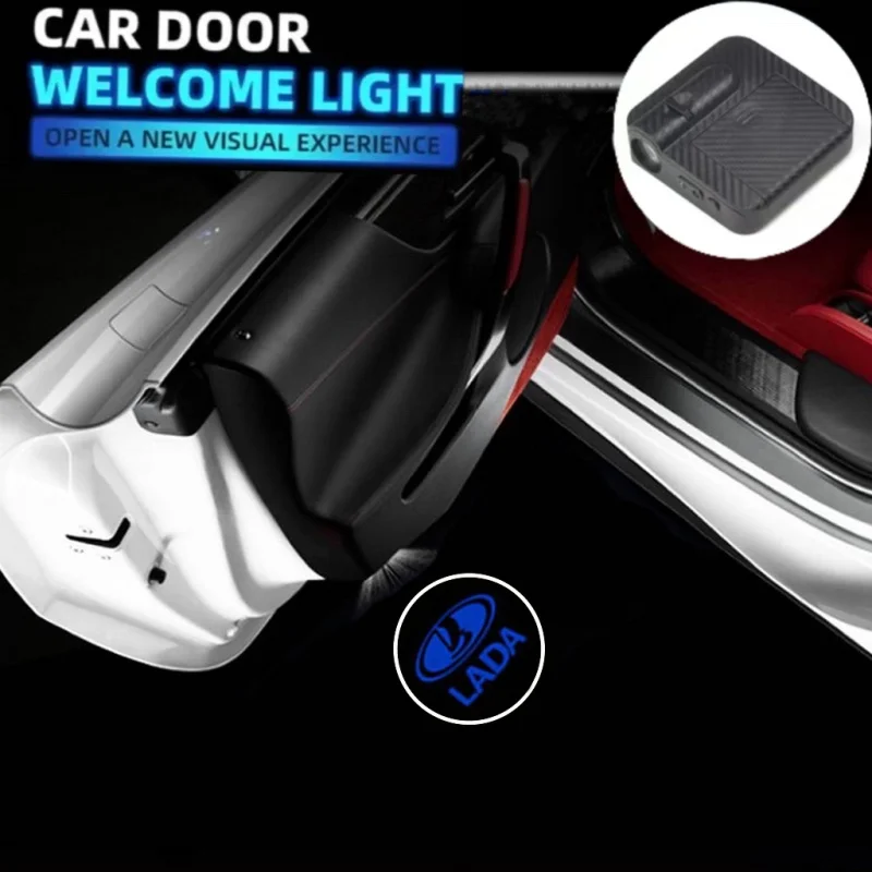 LED Car Door Lights Logo Ghost Shadow Lamp Luces Laser Lamp Car Goods Decoration For LADA Vision Vesta XCODE XRAY Niva Granta