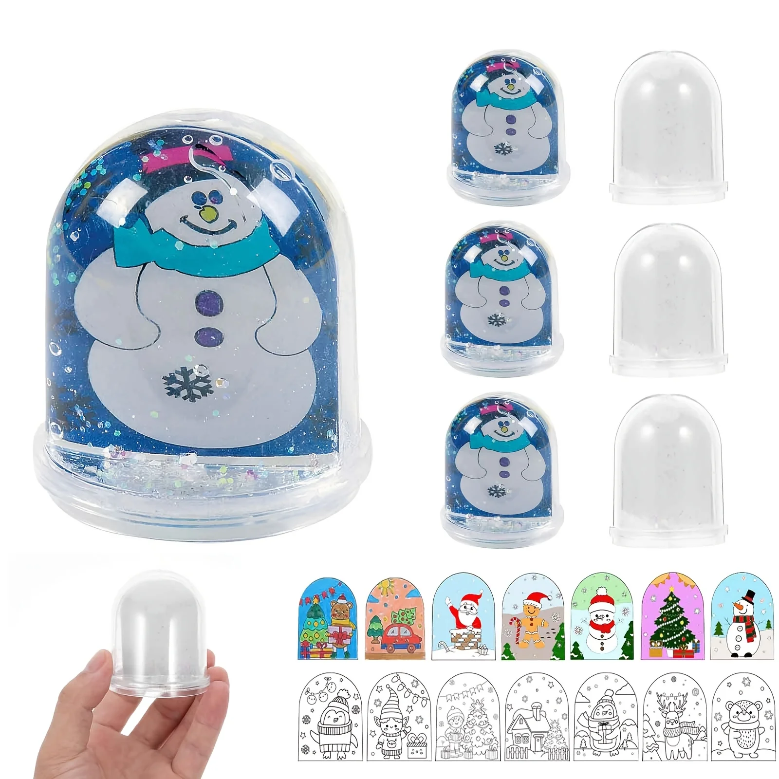 snow globe photo frame, christmas snow globe kit, make your own snowman, etc., diy christmas decorations craft kit, crafts
