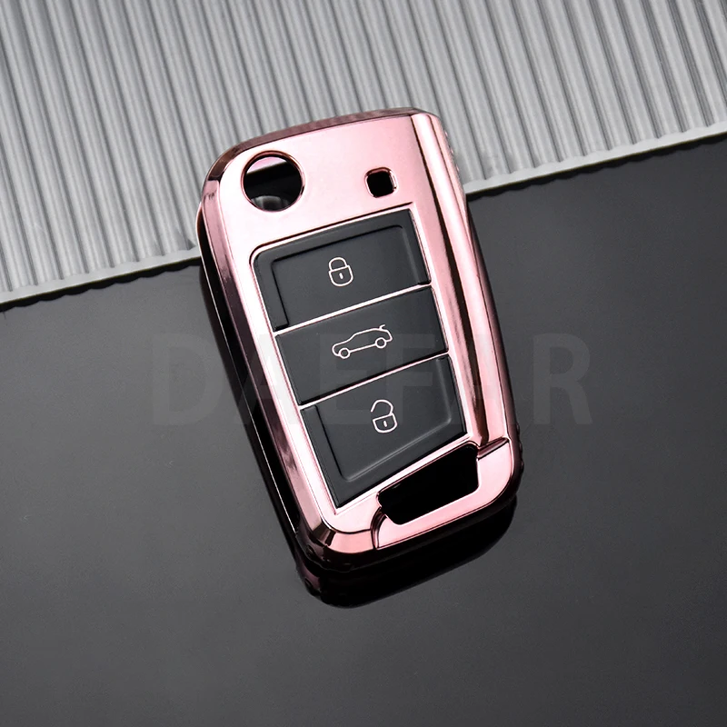 Складной автомобильный ключ для VW Volkswagen Golf 7 MK7 Tiguan MK2 SEAT Ateca Leon FR 2 Ibiza Skoda Octavia A7