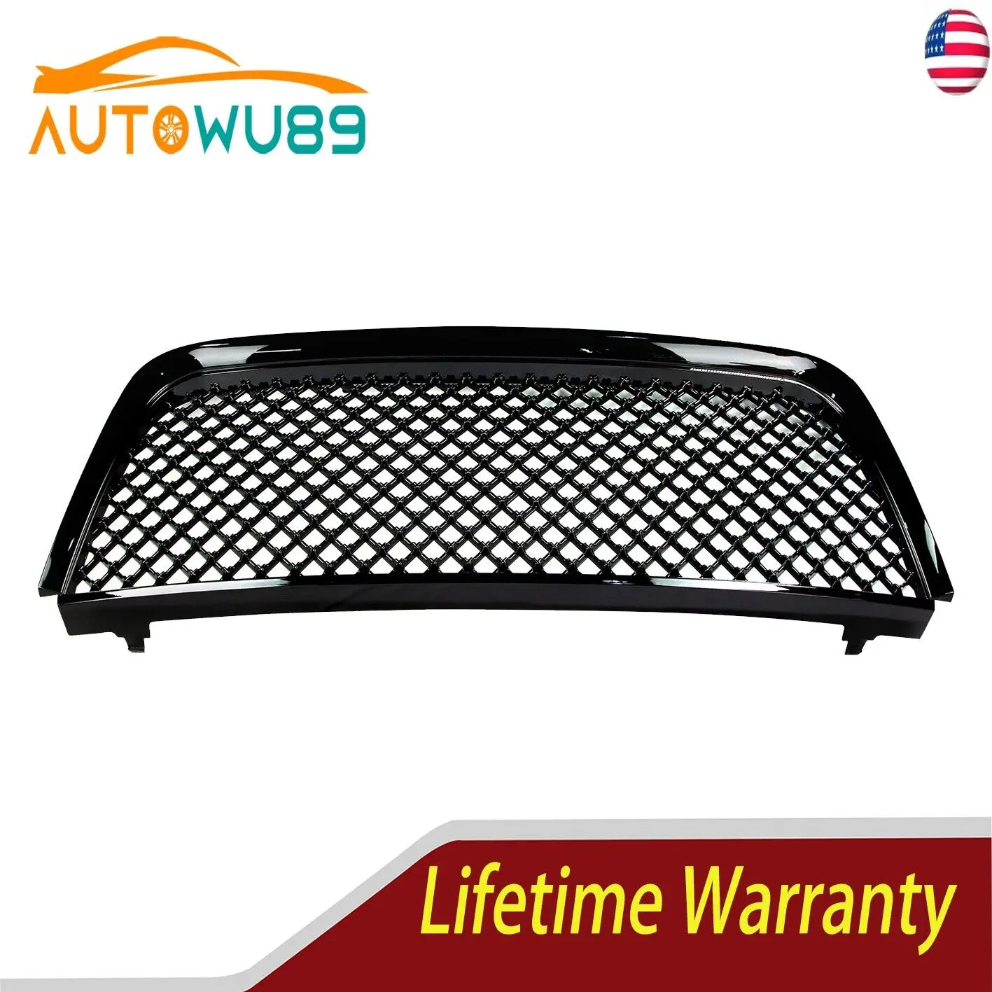 Car Front Grill for Gloss Black Grille 2003 2004 2005 2006 Ford Expedition,