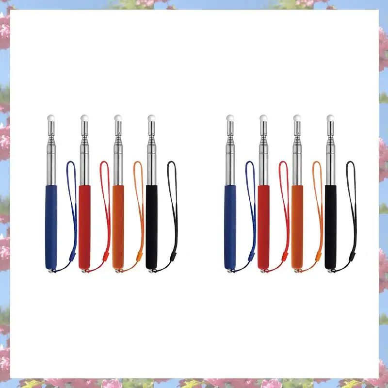 교실 개폐식 포인터 화이트 보드 포인터에 대 한 손 끈 교사 포인터와 8Pcs 텔레스코픽 포인터 스틱