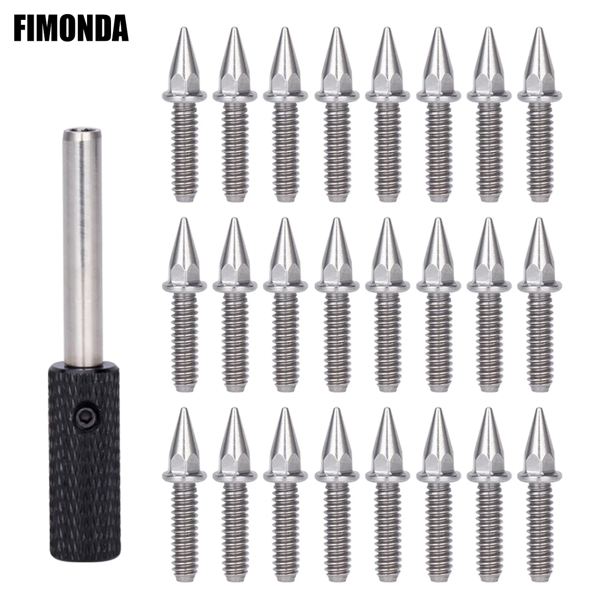 

24pcs Hex Socket Screws for 1/10 1/8 Scale RC Crawler - Spiked Hexagon Bolts with Screwdriver (Fit SCX10, D90, TRX4)