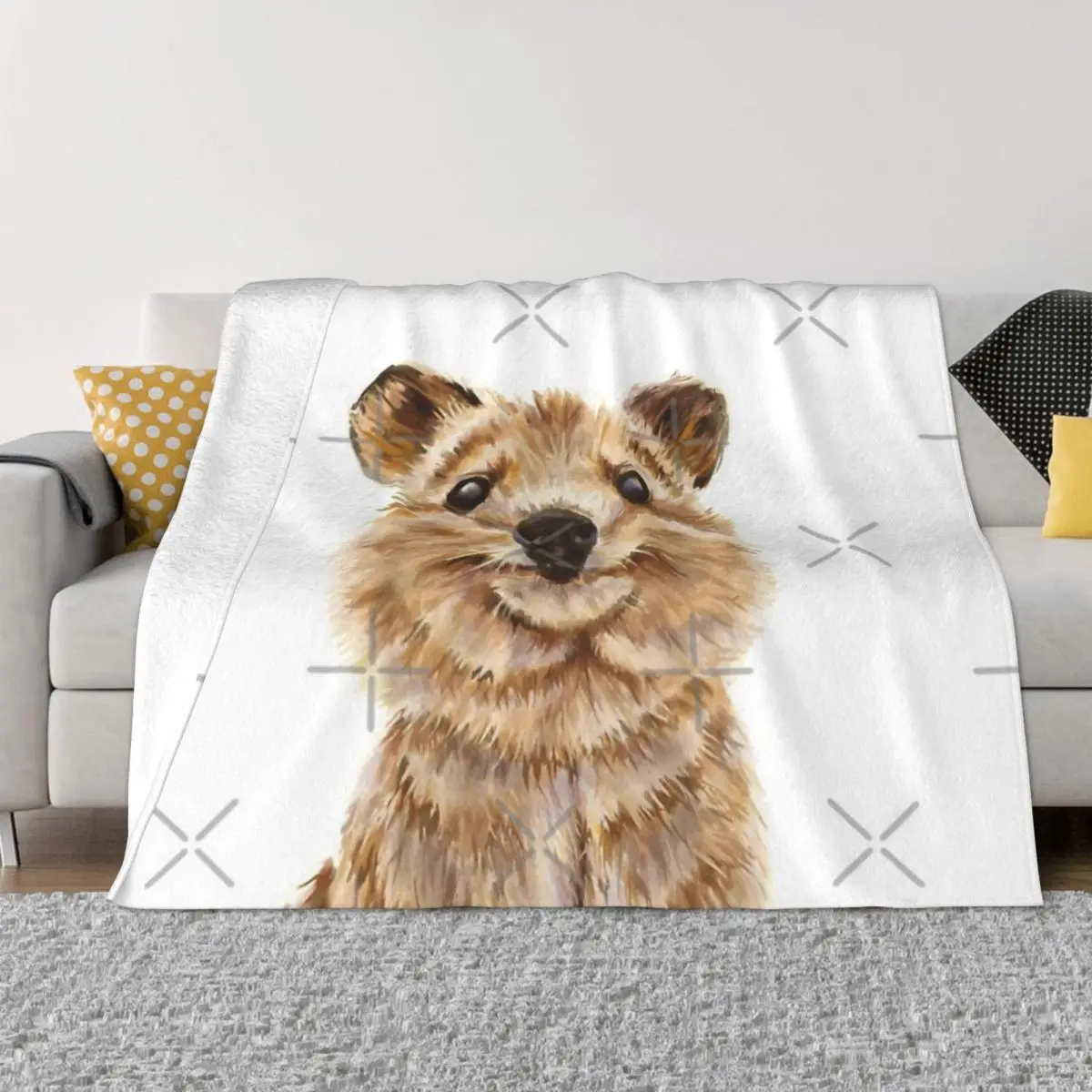 Quokka The Happiest Wildlife On Earth Quilt Bed Blanket Winter Blankets Thin Wadding Blanket Throw Blanket