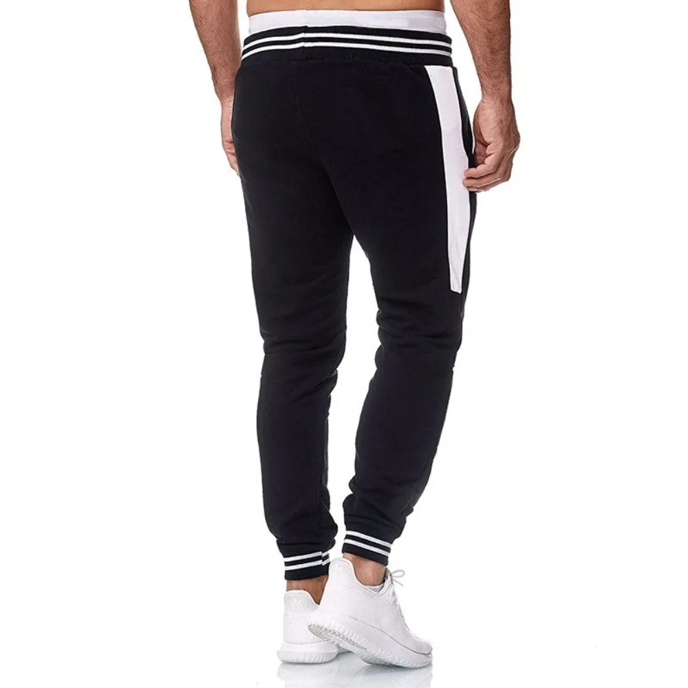 Tether Belt Casual Pants Men's Sweatpants Invisible Open Crotch Outdoor Sex Running Fitness Basketball Trousers Fashion Splicing