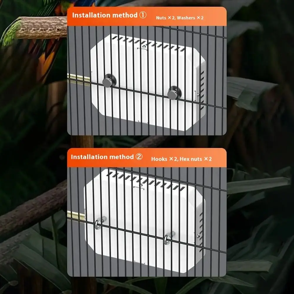 Thermostat Controlled Bird Cage Heater Safe Heating Lightless Design Parrot Cage Warming Panel Quickly Warm Anti Bite