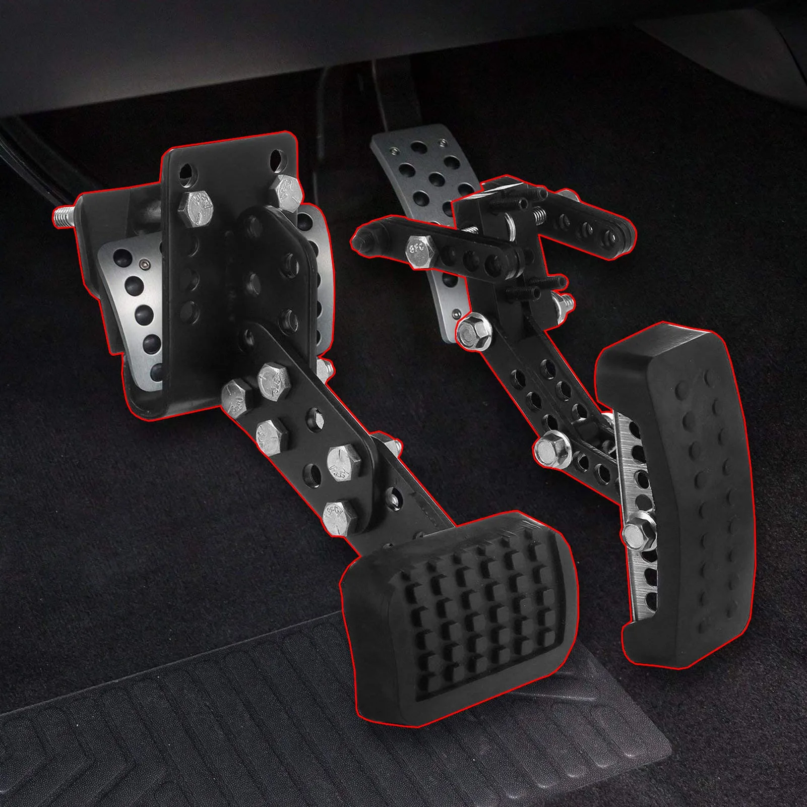 

Car Pedal Extensions, 2-6in Adjustable Gas & Brake Extender, Non-Slip Pedal Extenders for Sedan, Enhanced Control