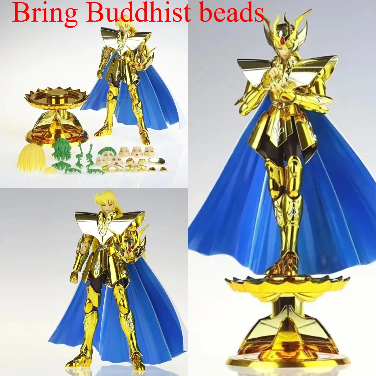 

CS Model Saint Seiya Mythical Cloth EX Virgo Shaka W Andromeda Straight Head+Lotus 24K/Twelve Zodiac Golden Knight Action Doll