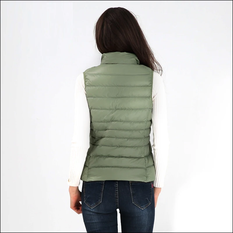 Fitaylor-Gilet en duvet de canard ultra léger pour femme, veste coupe-vent, gilet chaud, veste en fibre mince, blanc, femme, nouveau, hiver