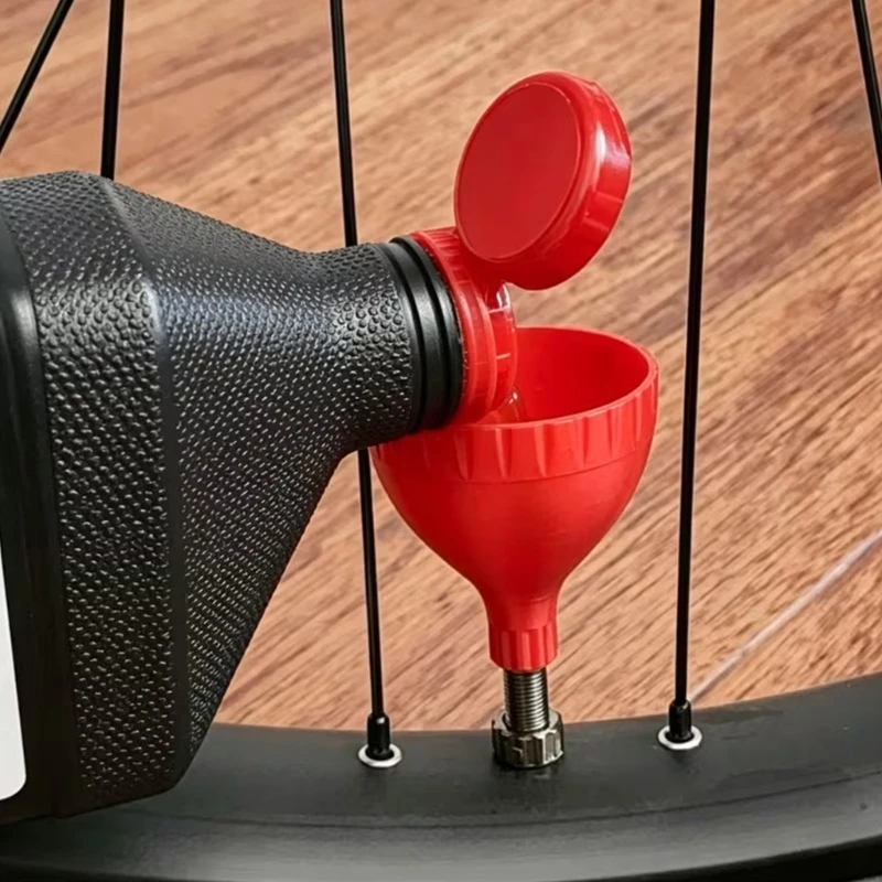 Funil para Selante de Pneus Tubeless, Funil de Injeção para Reparo de Rodas de Bicicleta, Ferramenta de Manutenção de Pneus para MTB e Bicicletas de Estrada