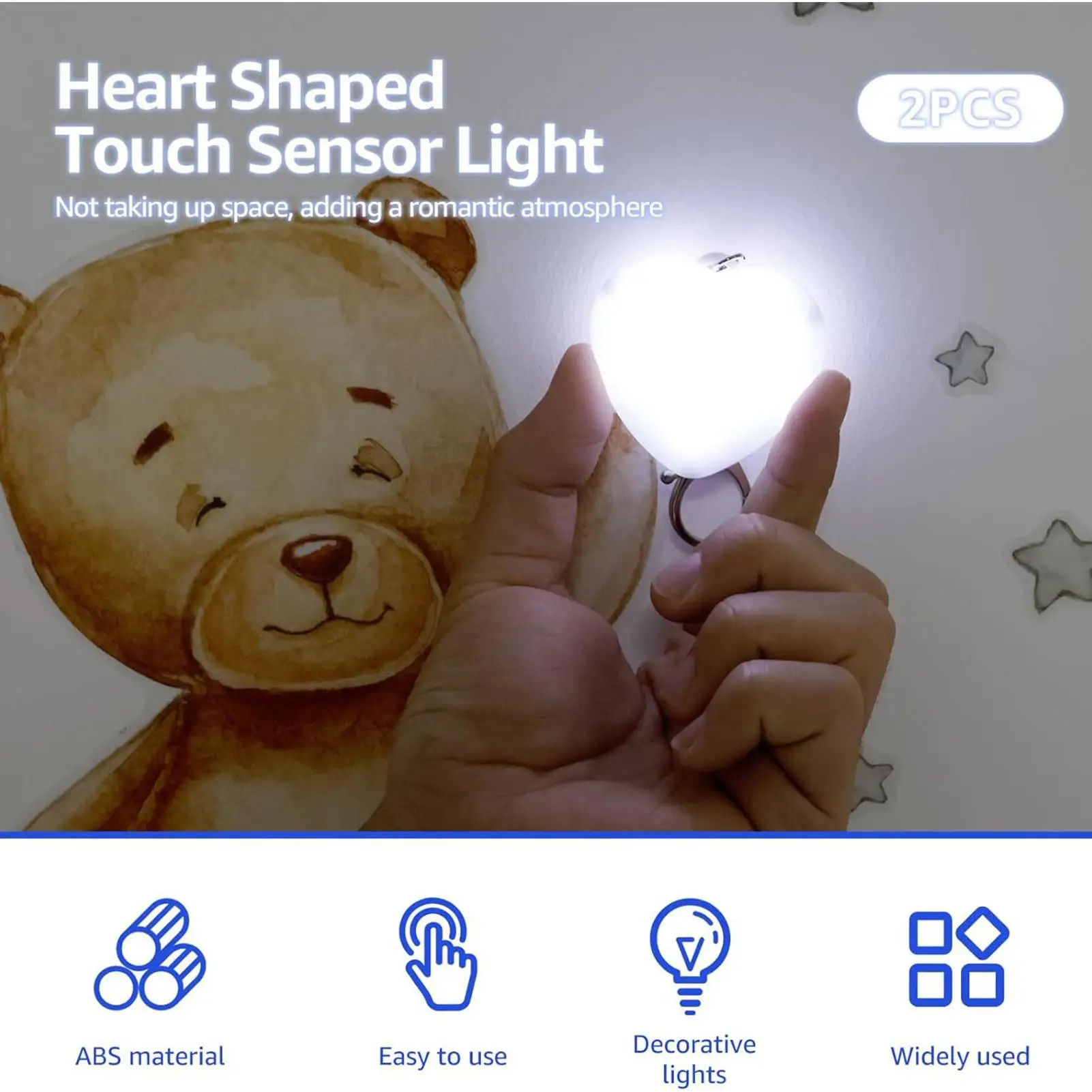 حقيبة الظهر الخفيفة القابلة لإعادة الشحن اللمس الاستشعار LED مصباح المفاتيح محفظة أضواء حقيبة الملحقات للنساء الفتيات محفظة جيب السفر