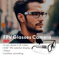 2.7K HD Glasses Camera WiFi Mini Digital Cameras 0.96inch IPS Screen Motorcycle Action Cam Eyeglasses Camera for Driving Hiking