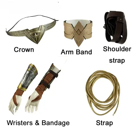 Superhjälte Cosplay Wonder Girl Kostym Rollspelande Fancy Diana Kläder Halloween Karneval Vuxen Kvinnor Sexig Outfit med Stövlar 10 best sales Wonder Woman-stövlar - №5