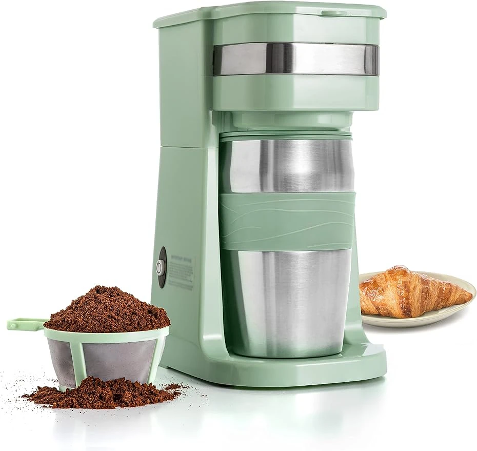 Ultimate 2-In-1 Single Cup Coffee Maker & 14oz Travel Mug, Portable & Lightweight Personal Drip Coffee Brewer & Tumble