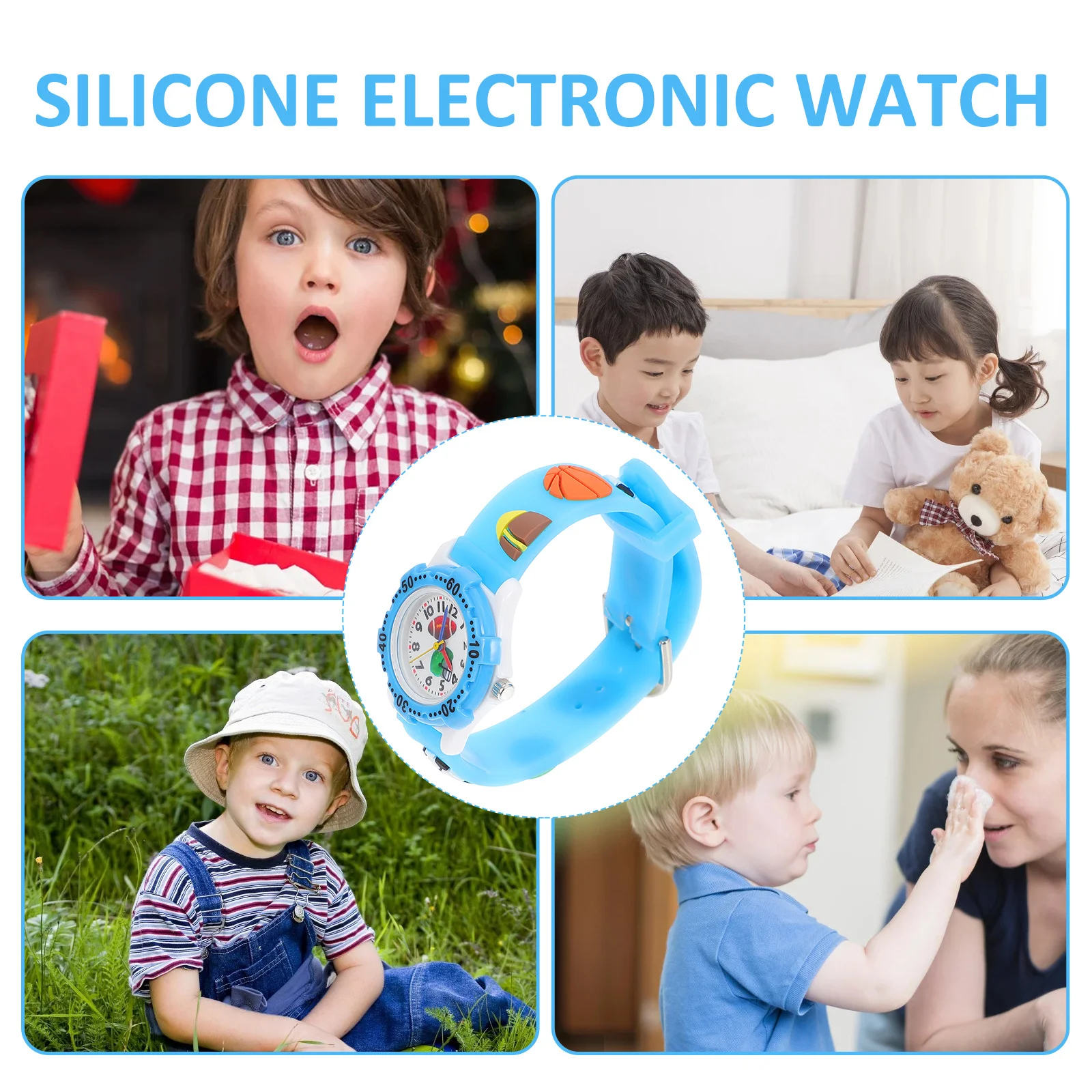 ساعة رياضية كارتون كرة القدم موضوع ساعة اليد براعة رائعة ملابس مريحة هدية ل