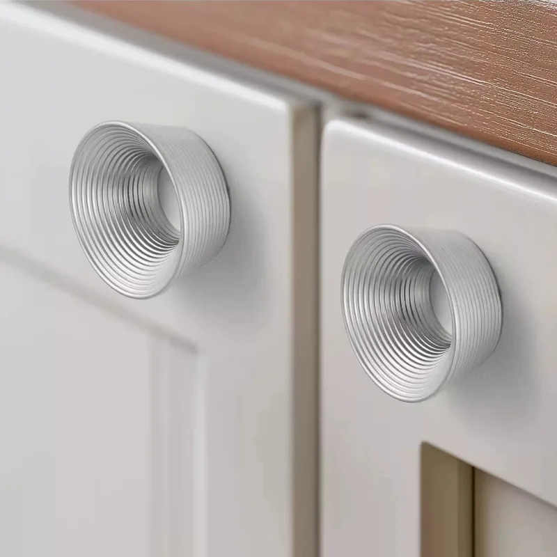 Wardrobe door modern simple cupboard door gold handle chest of drawers minimalist ring handle.