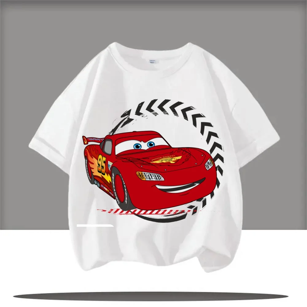 حار بيع سيارة بيكسار البرق ماكوين 2D مطبوعة لطيف شبكة تي شيرت للفتيات ملابس الأولاد قصيرة الأكمام تي شيرت لفصل الصيف