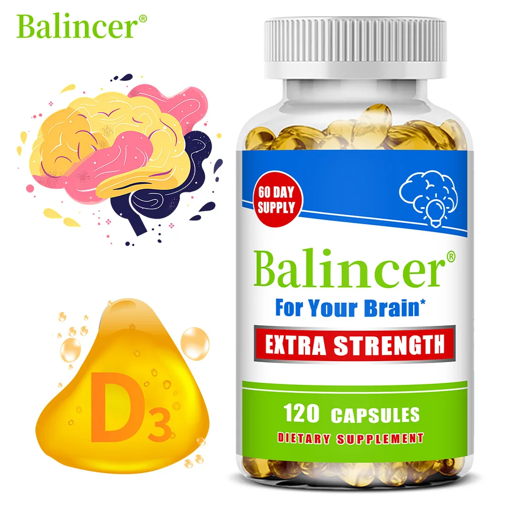 

Vitamin D3 Vegetarian Capsules, Bone, Teeth, Nervous, Strengthens Muscles, Immune System Support, Non-GMO, 30/60/120 Count