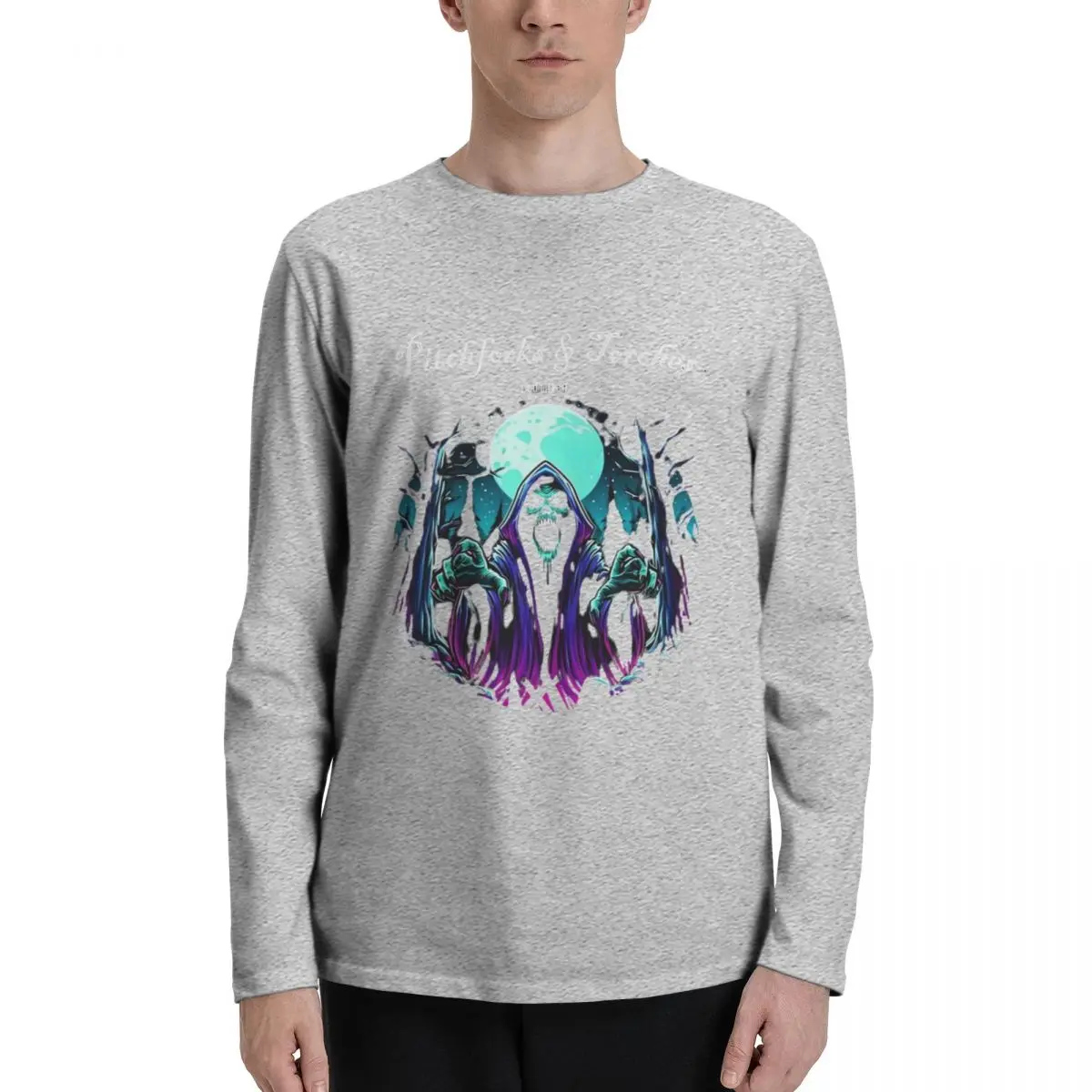 Pitchforks___Torches Stylish and Comfortable Men's Long Sleeve T-Shirt - Ideal for Every Season and Daily Wear