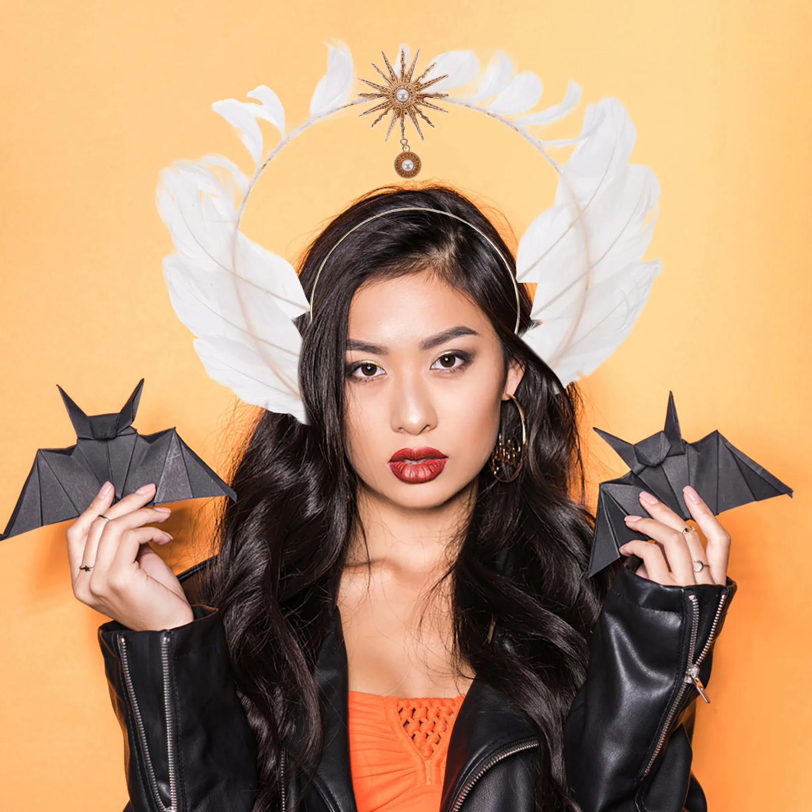 عقال المقدسة لوليتا هالوين آلهة الشمس خوذة الزفاف تيارا التقطت الصور عصر النهضة زي الدعامة #5