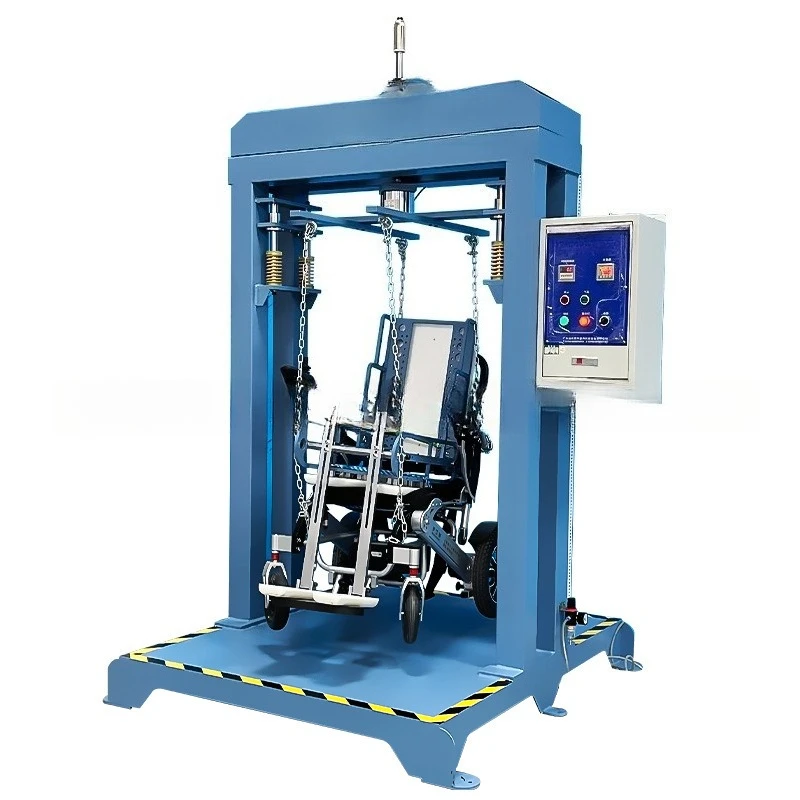 Wheelchair testing equipment, wheelchair reciprocating drop testing device