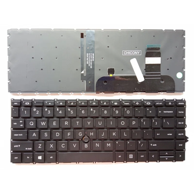 f  New For HP EliteBook 840 G7 845 G7 840 G8 845 G8 Keyboard US Pointer backlit
