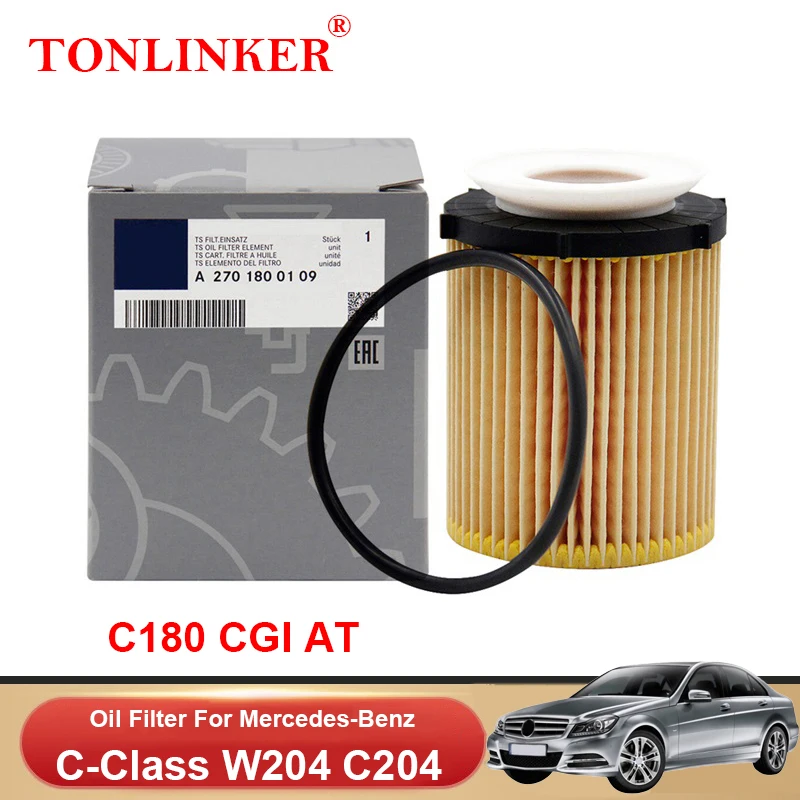 

Масляный фильтр TONLINKER A2701800109 для Mercedes Benz C Class W204 C204 2011-2014 2015 C180 CGI AT 1,6 л A2701840225, автомобильные аксессуары