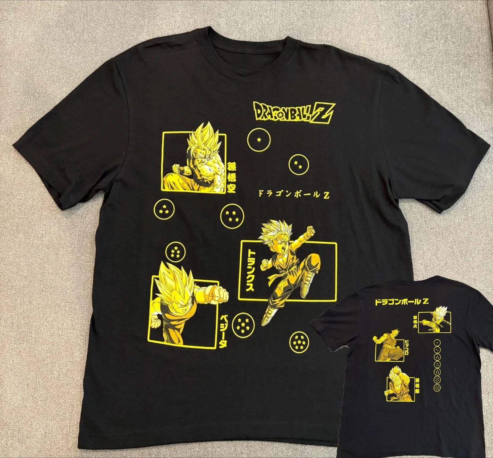 Bandai 2026 Neues Retro Dragon Ball Z Charakter Goku Dragon Ball Print Hochwertiges Herren Kurzarm Eltern-Kind-loses T-Shirt