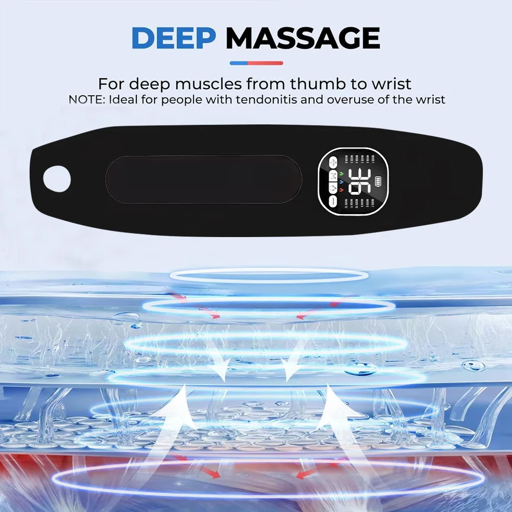 Electric Heating Wrist Massager With Ems And Vibration Therapy_voghion.com