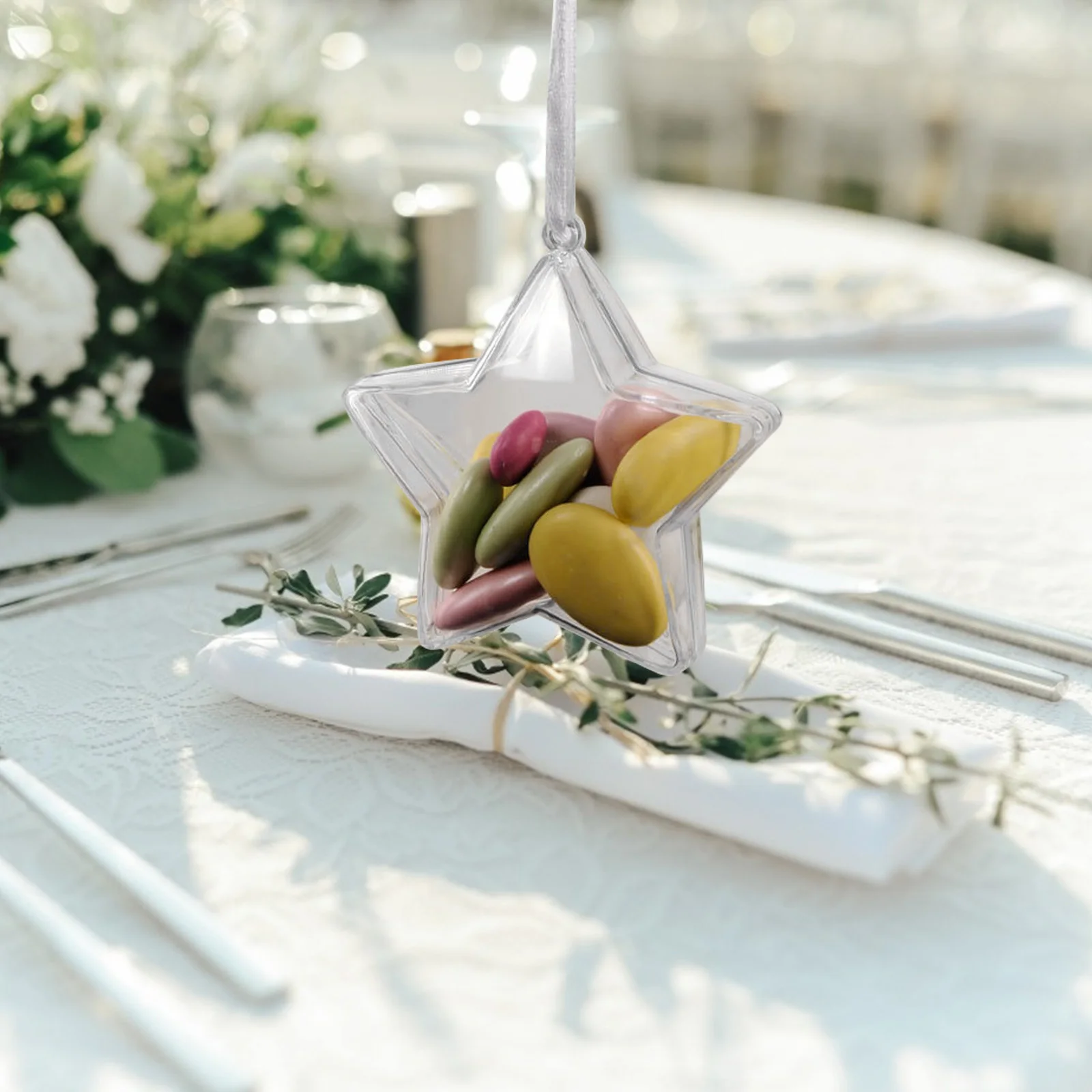 

10pcs Candy Boxes Adorable Pentacle Plastic Storage Containers Gifts Party Decorations Christmas Wedding Favors Toy