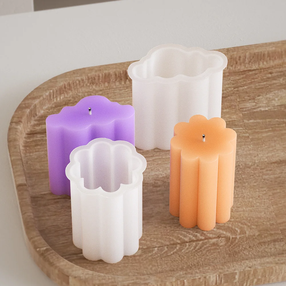 ثلاثية الأبعاد نجم البحر القمر الهرم سحابة زهرة شكل شمعة معطرة قالب من السيليكون لتقوم بها بنفسك الجص الراتنج الصابون الشمع صنع قوالب حلية المنزل