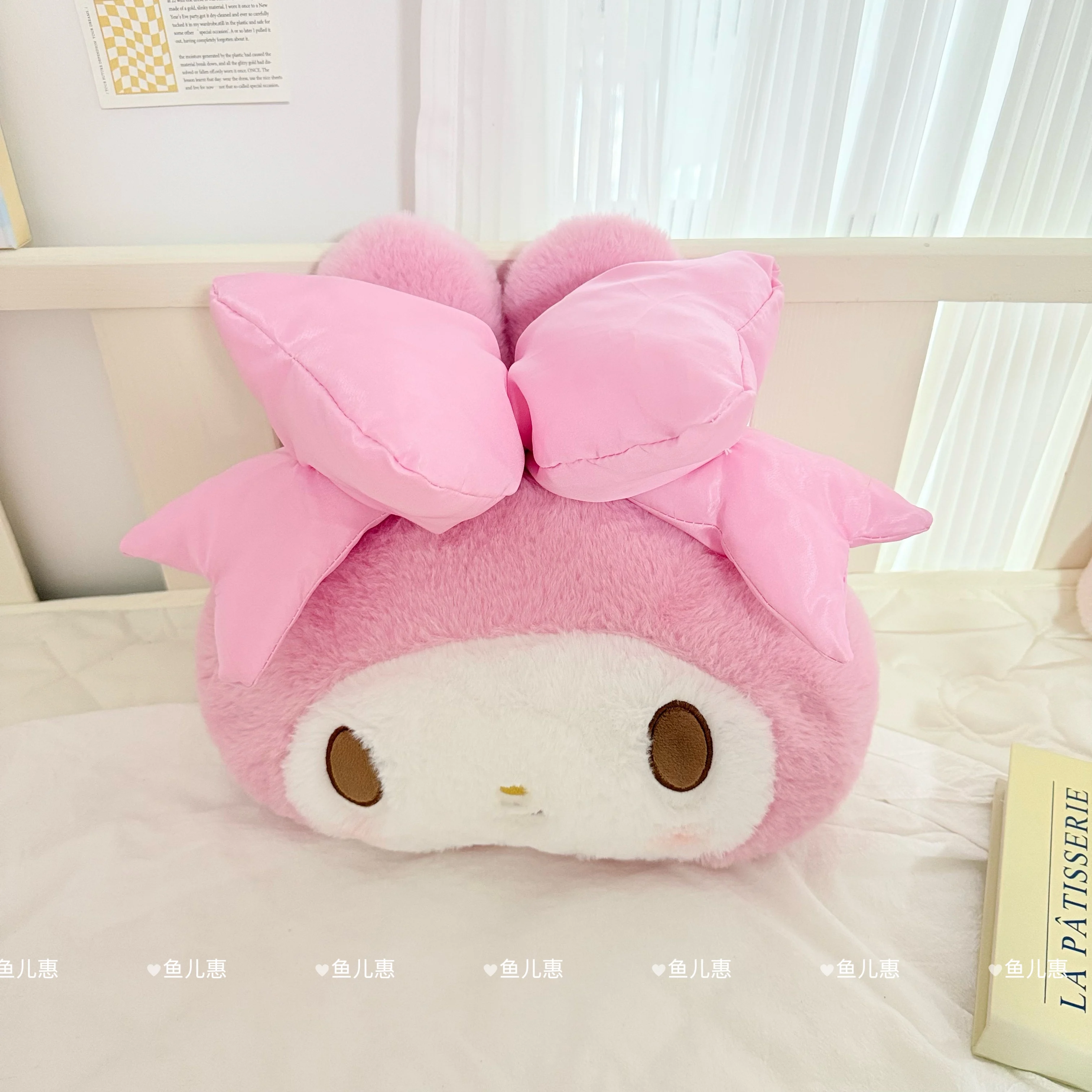 سانريو بلدي ميلودي الكرتون بلوشيز جميل محشوة أنيمي Kawaii ألعاب من نسيج مخملي وسادة الظهر مسند الرأس اكسسوارات السيارات غطاء حزام الأمان