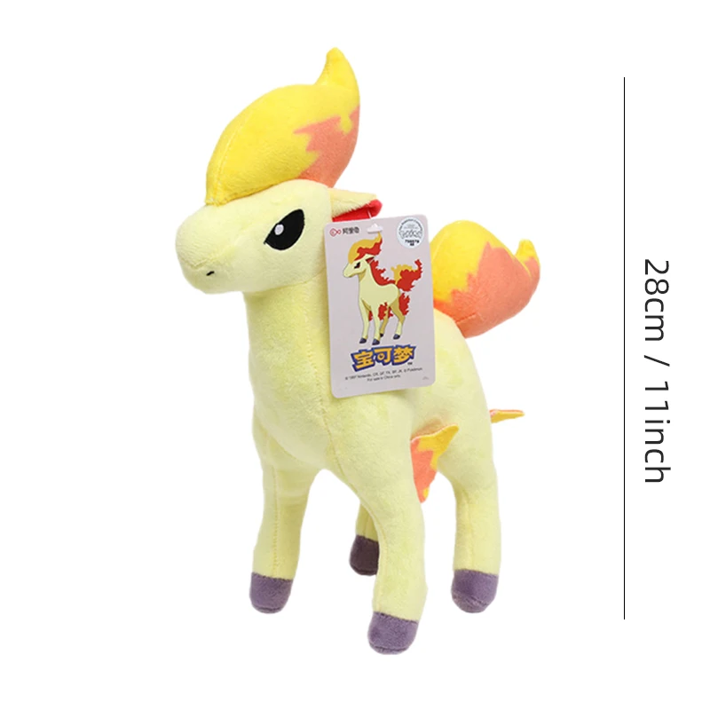 Pokemon Kawaii Ponyta Stuffed Toys Cartoon&Cute Fire Horse Plush Dolls Throw Pillow Birthday Gift  For Kids Friends Boys