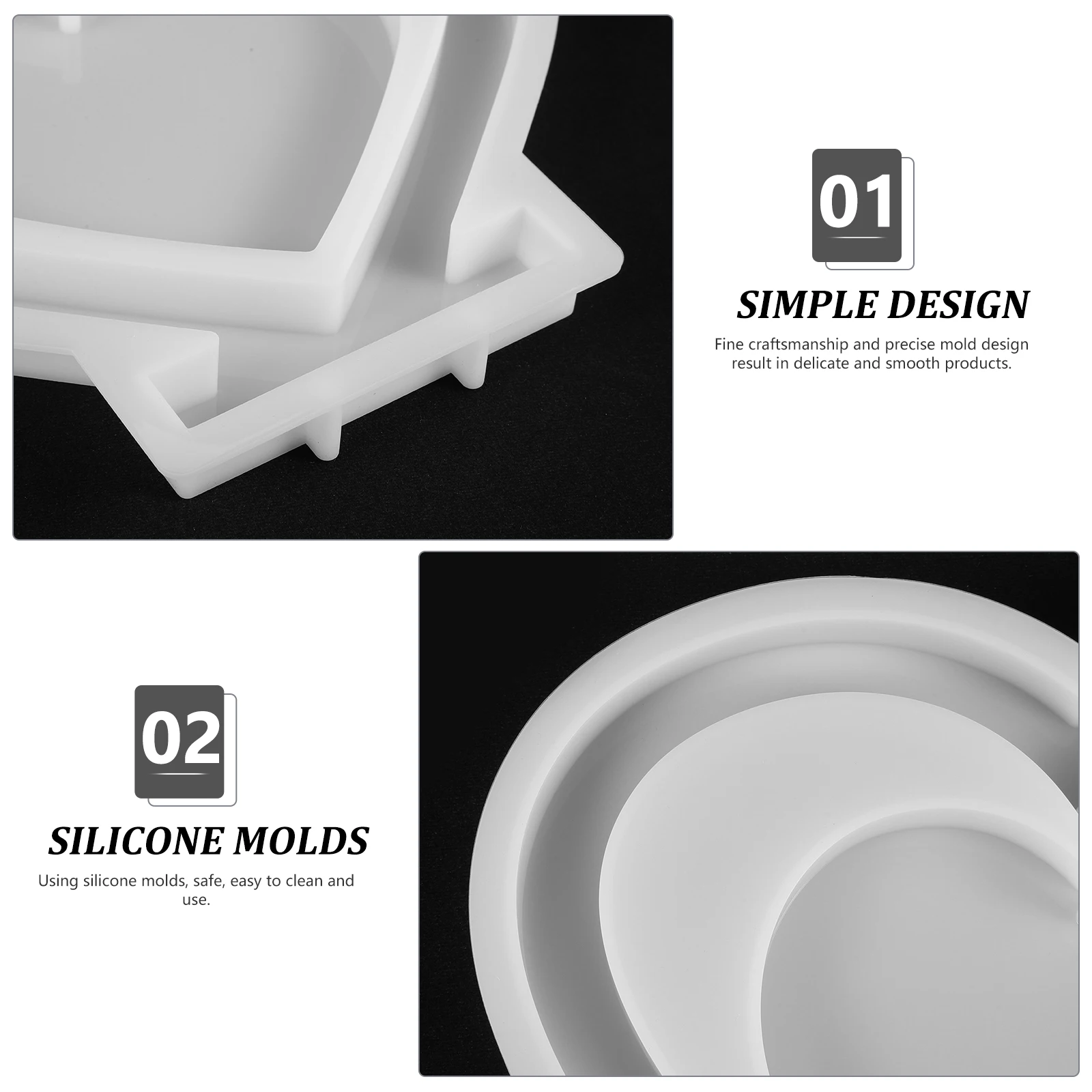 

1 set 1 Set Heart Shape Photo Frame Silicone Epoxy Mold Resin Craft Diy Casting Mould Decorative Display Stand Reusable Durable