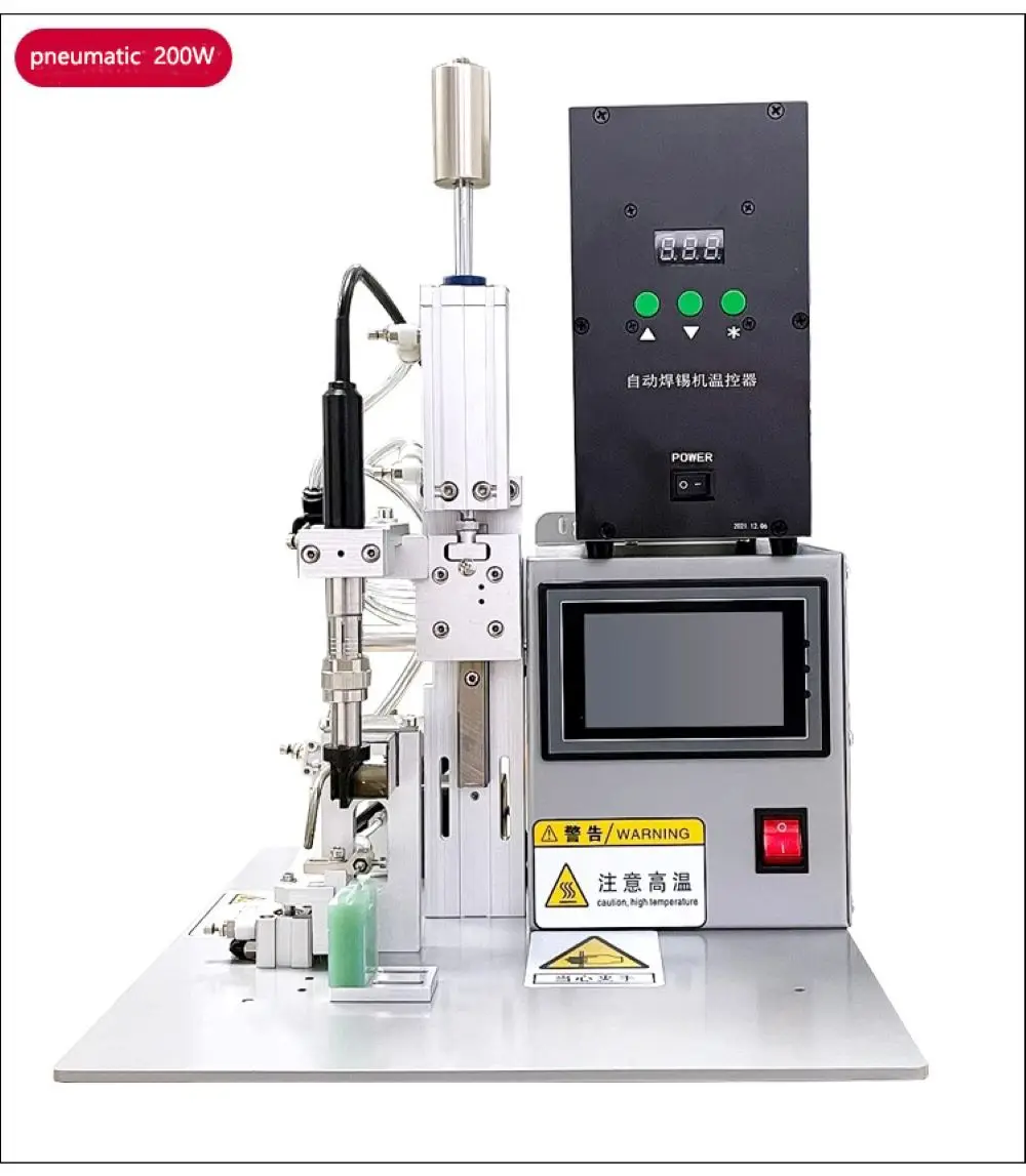 Máquina de solda semiautomática, 200W, usada para solda de terminais, interruptores, luzes LED, PCB, USB, motores, etc.