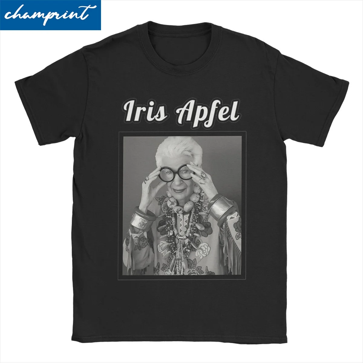 Iris Apfel 1921 T Shirts Men Women's Cotton Creative T-Shirts Round Collar Tee Shirt Short Sleeve Clothes Summer