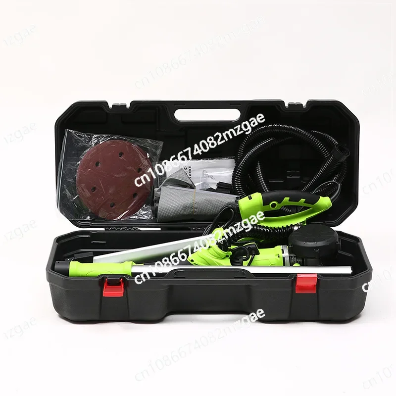 Folding self-priming long pole wall wall sander polishing sandpaper machine wall dust-free putty machine with double light strip