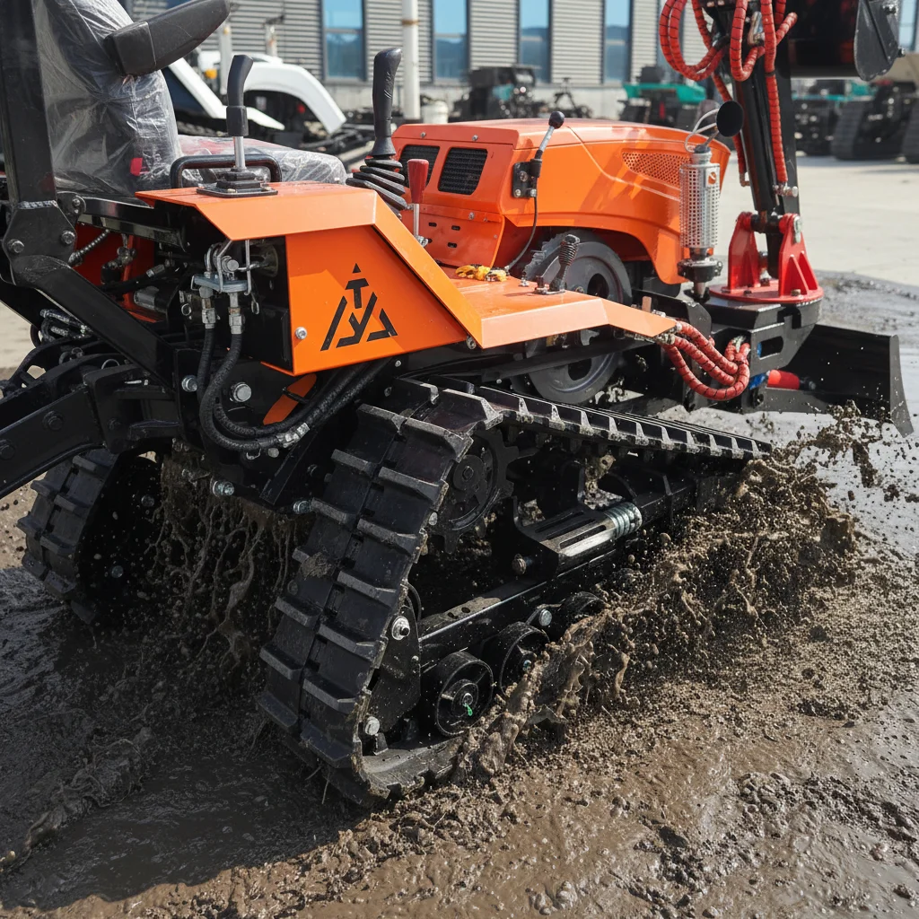 25HP 50HP Crawler Tractor Agricultural Cultivator Rotary Tiller Ditching Weeding Bulldozing Farm Machinery