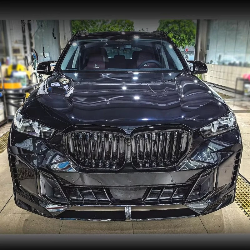 STLF Body Kit for X5 G05 G18 LCI Sport Style Gloss Black Front Lip Side Skirt Rear Lip Diffuser Rear Spoiler for Models 2023+